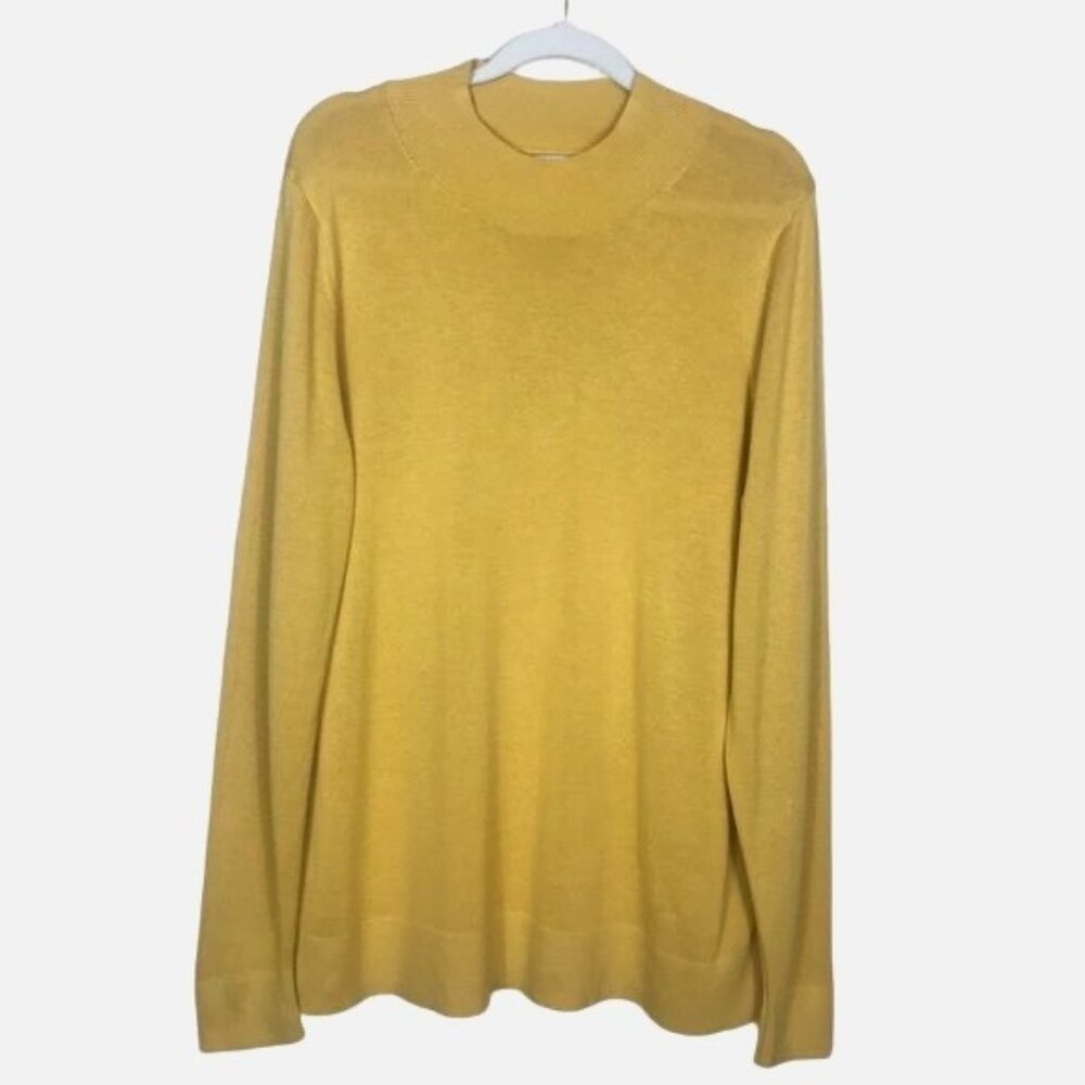 Old Navy Fine Knit Mock‎ Neck Sweater Yellow Large